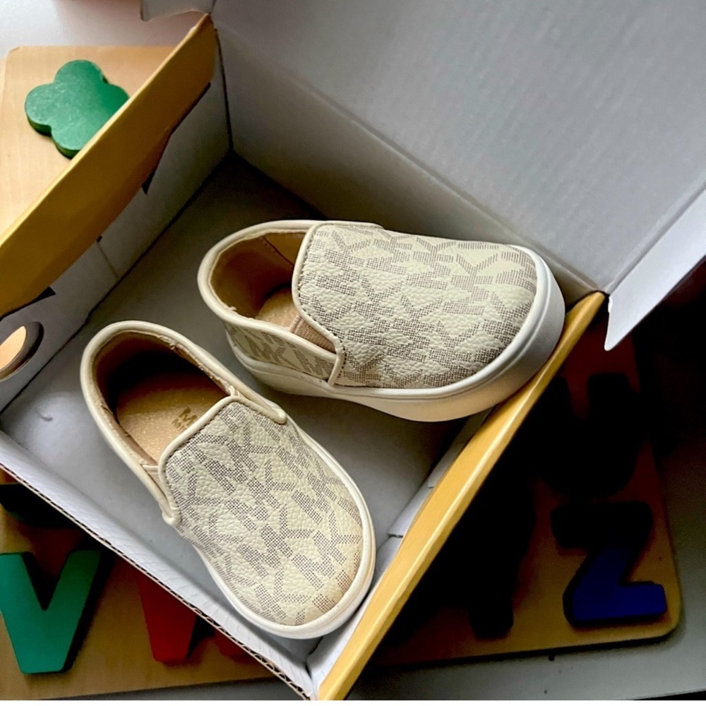 Kids Beige Slip-On Shoes